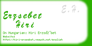 erzsebet hiri business card